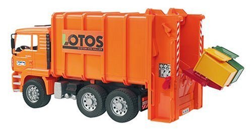 MAN Garbage Truck rear loading orange
