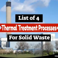 Thumbnail featured image with the text: "List of 4 Thermal Treatment Processes for waste