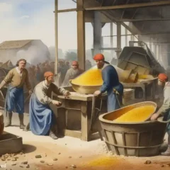 Glass crushing watercolour image