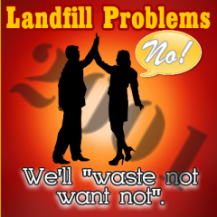 Image shows landfill problems meme.