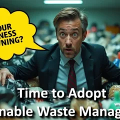 Sustainable waste management- Is your business drowning in waste: Featured image.