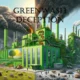 An AI generated illustration of the concept of greenwashing, depicting the contrasting realities of environmental impact and deceptive eco-friendly advertising.
