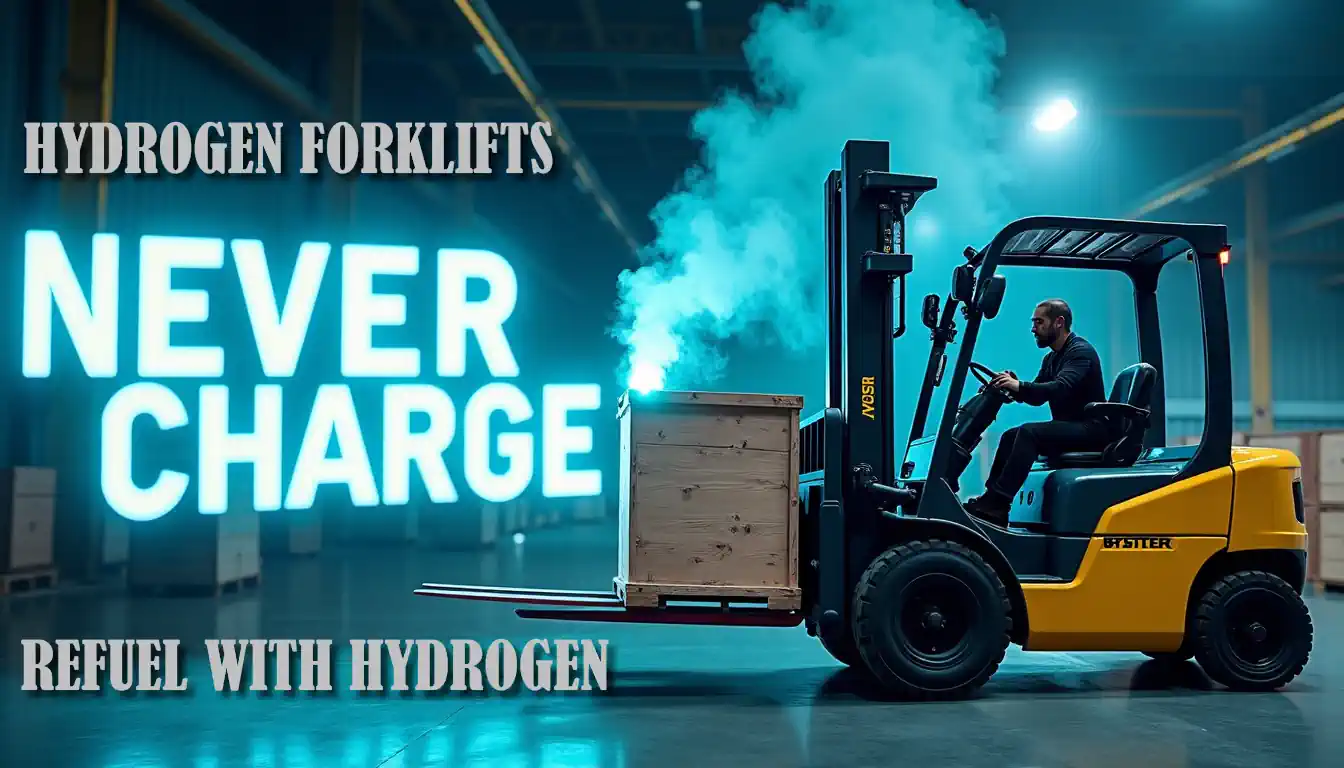 Hydrogen forklifts never recharge just add hydrogen gas.