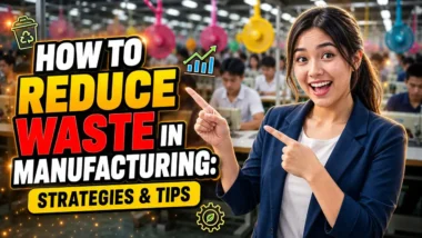 Image with title text: How to Reduce Waste in Manufacturing Strategies Tips. Featured image.