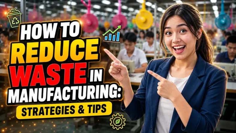 Image with title text: How to Reduce Waste in Manufacturing Strategies Tips. Featured image.