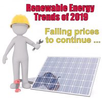 Image shows #2 trend in renewable energy prices dropping likely to continue.