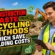 Featured image with text: 5 Construction Waste Recycling Methods Which Save Building Costs.