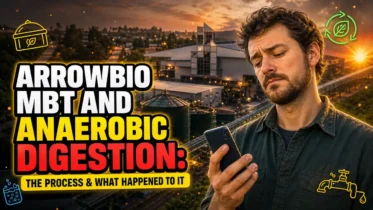 Image with text: ArrowBio MBT and Anaerobic Digestion The Process What Happened to It.