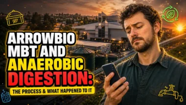 Image with text: ArrowBio MBT and Anaerobic Digestion The Process What Happened to It.