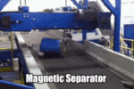 Why You Should Recycle Metals and What Metals Can be Recycled A magnetic separator in action, detects a drum and removes it from a conveyor belt.