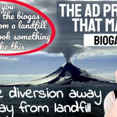 Thumbnail shows dramatically the effect of landfill gas as a greenhouse gas.