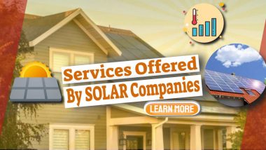 Image text: "Common Services Offered By Solar Companies".