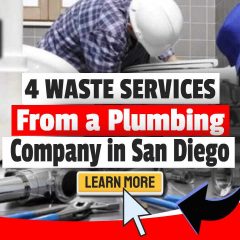 Image text: "Waste Services from a Plumbing Company San Diego".