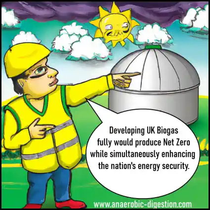 Cartoon explains benefits of anaerobic digestion helping the nation get to net-zero