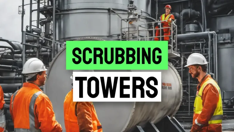 Scrubbing Towers article featured image. AI sourced.