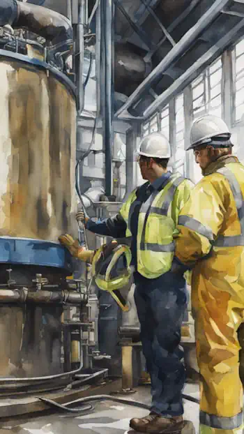 An example of a chemical scrubbing unit.