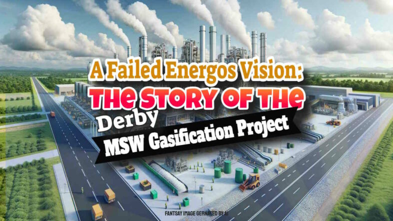 Image with the text: "A Failed Energos Vision: The Story of the Derby MSW Gasification Project."