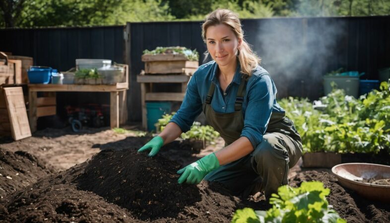 Featured image for our article "How To Protect Yourself From Compost Bin Allergies."