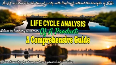 Image with text; "Life cycle analysis of a product: A Complete Guide."