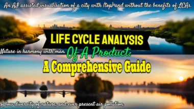 Image with text; "Life cycle analysis of a product: A Complete Guide."