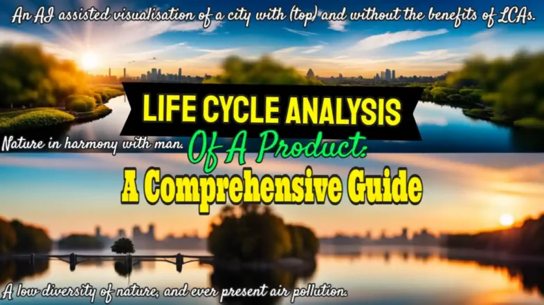 Image with text; "Life cycle analysis of a product: A Complete Guide."