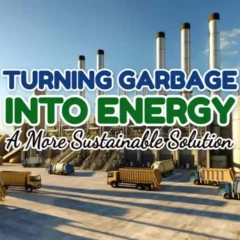 Image with the text: "Turning garbage into energy."