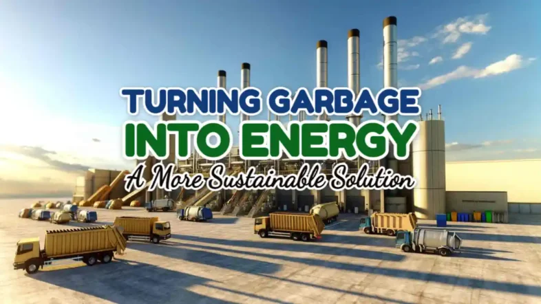 Image with the text: "Turning garbage into energy."