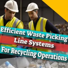 Featured image with text: "Efficient waste picking line system".