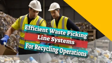 Featured image with text: "Efficient waste picking line system".