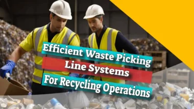 Featured image with text: "Efficient waste picking line system".