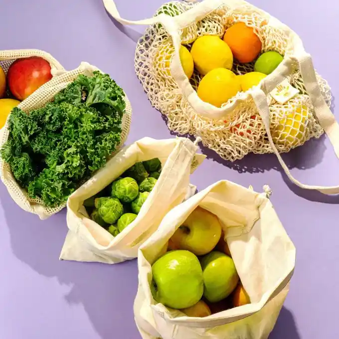 Zero Waste Market Kit – EcoRoots: Unboxed image.