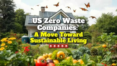 The words: "US sustainable waste net-zero companies" provide a title to this image.
