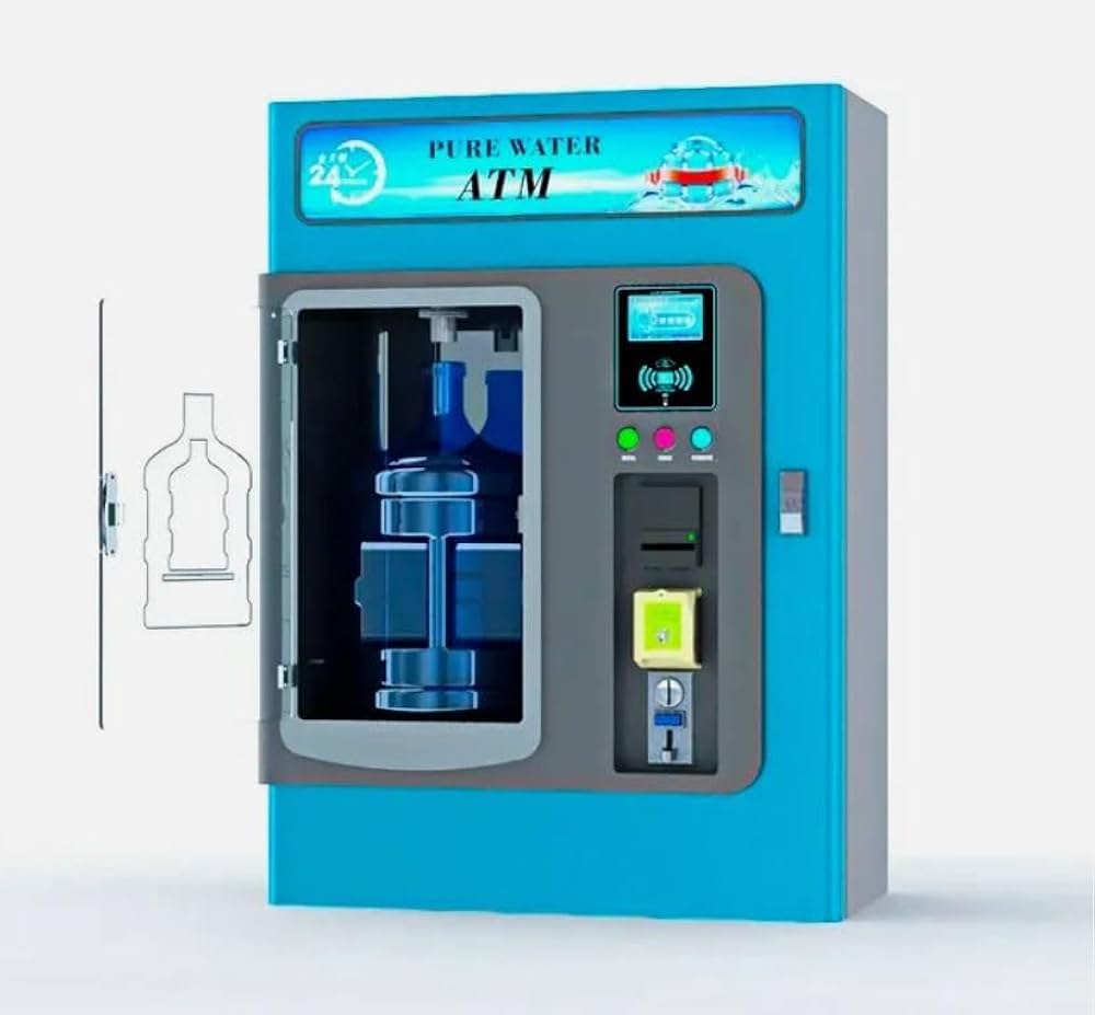 A Reverse Osmosis Water Vending Machine. A Reverse Osmosis Water Vending Machine.