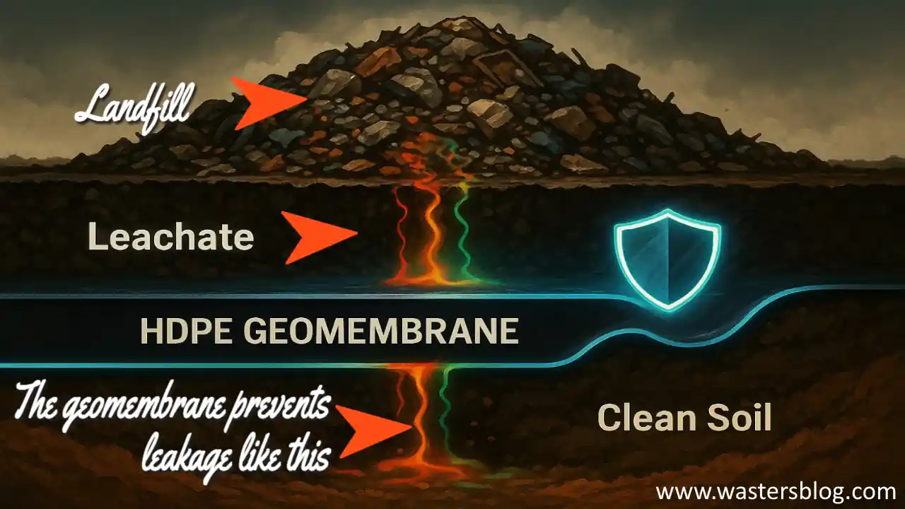 Image showing How Geomembrane Liners protect the environment.