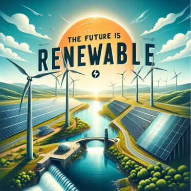 Featured image with the text: The future is Renewable.