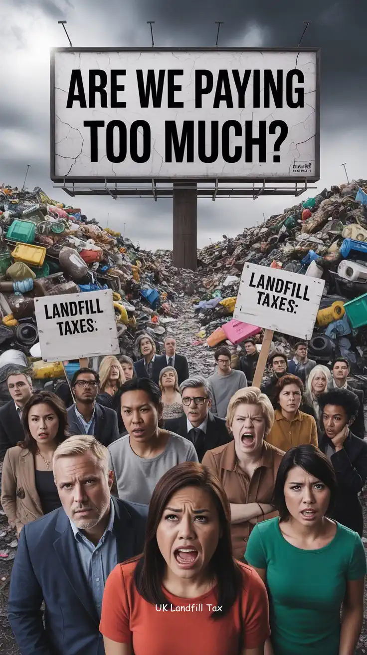 Is the Landfill tax rise 2025 exorbitant: Cartoon image.