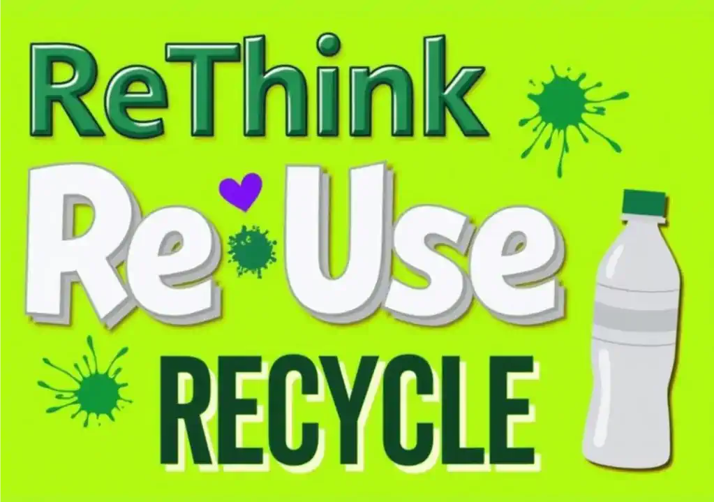 rethink reuse recycle graphic