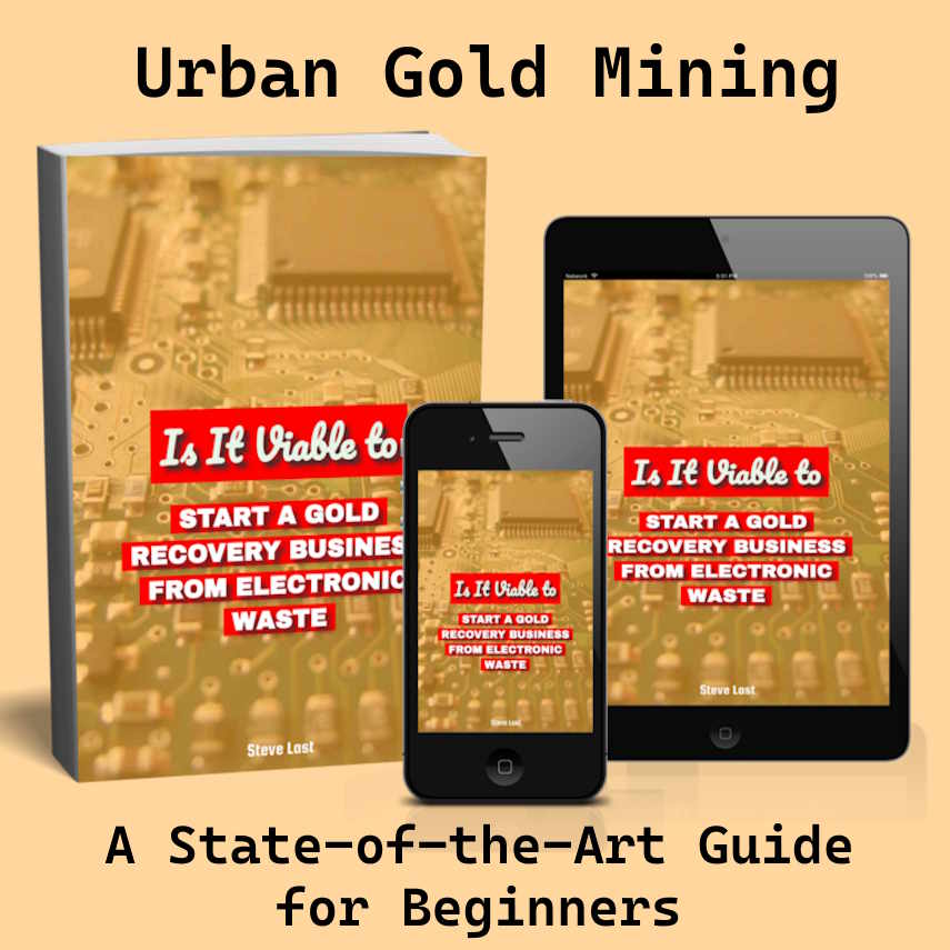 Urban Gold Mining for Beginners eBook cover illustration. Urban Gold Mining for Beginners eBook cover illustration.