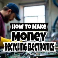 Image with the text: "How to make money recycling electronics."