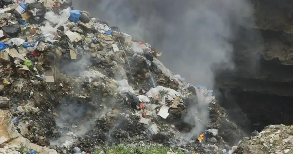 Open Dumping of Waste often accompanied by hazardous fires. Open Dumping of Waste often accompanied by hazardous fires.