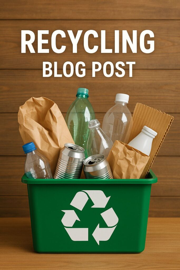 A meme that encourages responsible wood recycling.