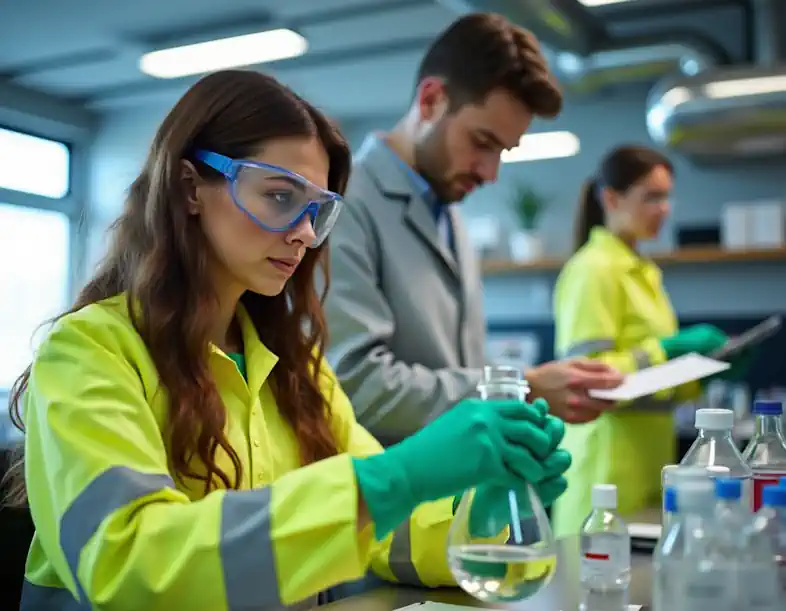 Hazardous waste technicians need a good knowledge of chemistry.