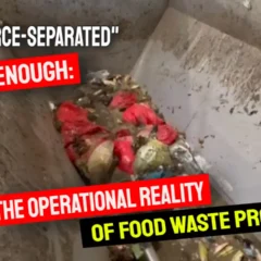 Text in featured image for article about The Operational Reality of Food Waste Processing.