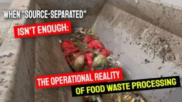 Text in featured image for article about The Operational Reality of Food Waste Processing.
