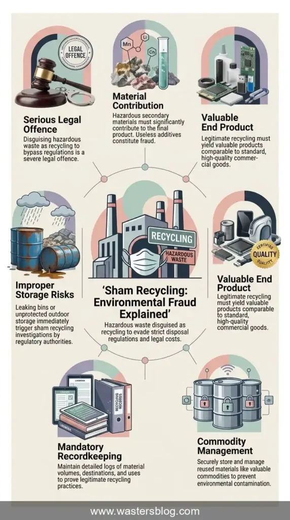 Infographic Sham Recycling Practices -Examples and Effects.