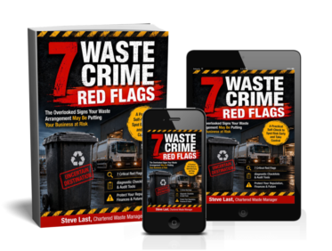 Cover3D image 7 Waste Crime Flags shown on 3 devices.