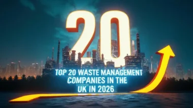 Featured image with text: Top 20 Waste Management Companies in the UK in 2026.