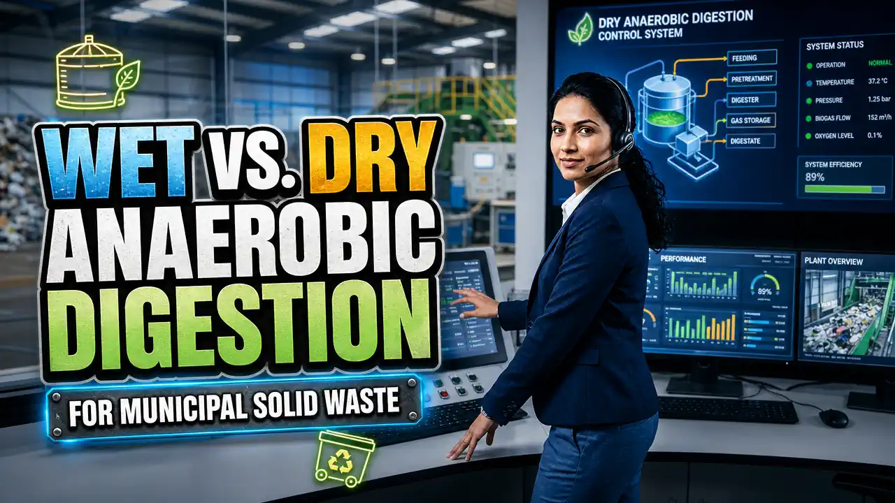Featured image article text: Wet vs Dry Anaerobic Digestion for Municipal Solid Waste.