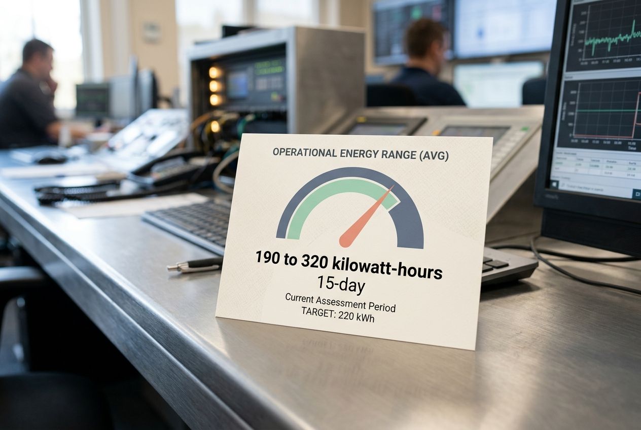 A conceptual infographic highlighting 190 to 320 kilowatt-hours of biogas production.