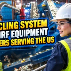 Featured image with the text: Recycling System and MRF Equipment Suppliers Serving the United States.